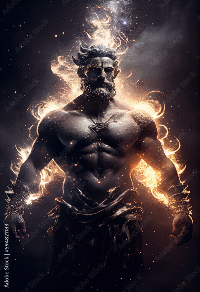 greek god, erebus wearing ancient greek glothing, galaxy with solar system as background greek god, erebus wearing ancient greek glothing, galaxy with solar system as background