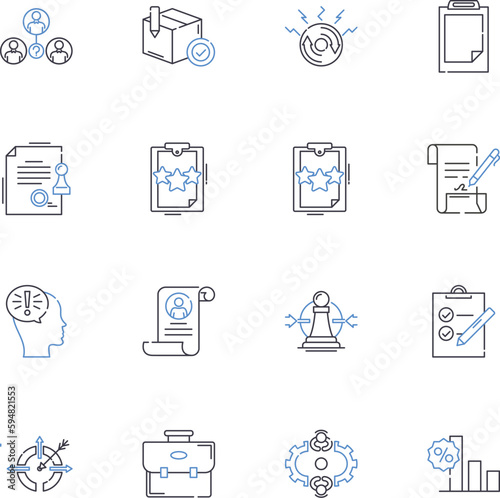 Competition and rivalry line icons collection. Contest, Race, Match, Battle, Game, Duel, Tournament vector and linear illustration. Conflict,Clash,Contestant outline signs set