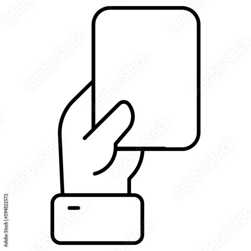 A unique design icon of penalty card