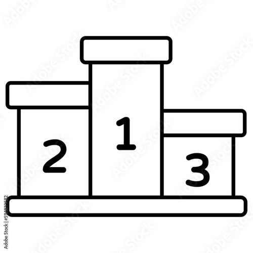 Position ranking board, icon of leaderboard