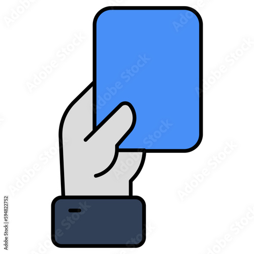 A unique design icon of penalty card