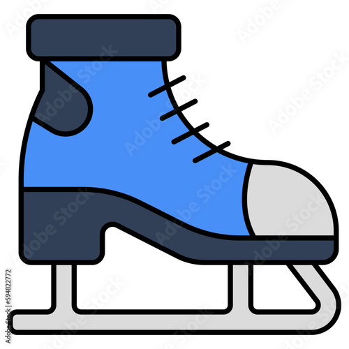 Vector design of ice skate 