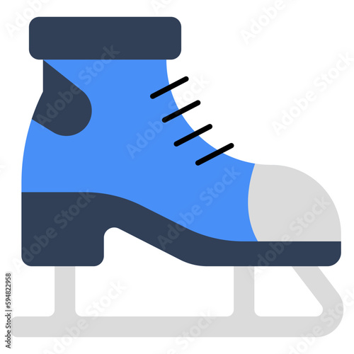 Vector design of ice skate 