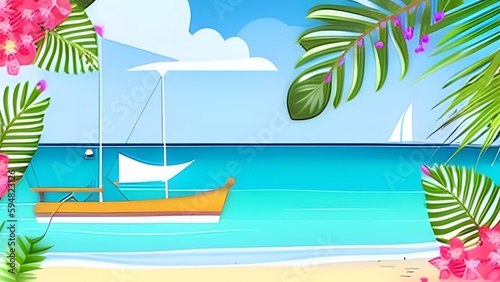 Illustration of a tropical generative ai