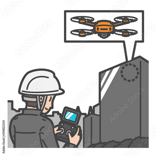 無人航空機・ドローンを運用する作業員・パイロット（航空法：目視外飛行）