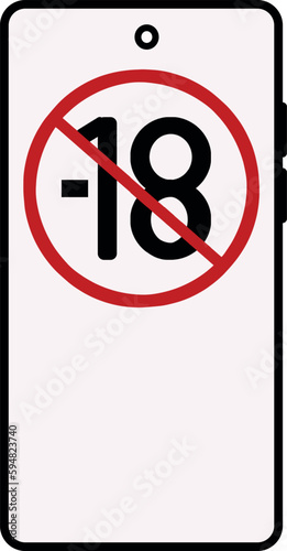 Mobile with the forbiden sign -18