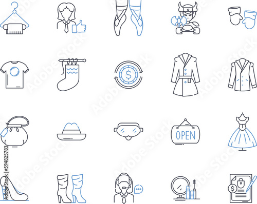 Financial services line icons collection. Investments, Banking, Credit, Insurance, Loans, Stocks, Bonds vector and linear illustration. Savings,Wealth,Retirement outline signs set