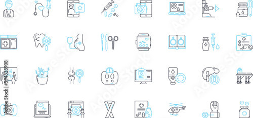 Financial help linear icons set. Loans, Debt, Credit, Budget, Savings, Investments, Grants line vector and concept signs. Interest,Mortgages,Retirement outline illustrations