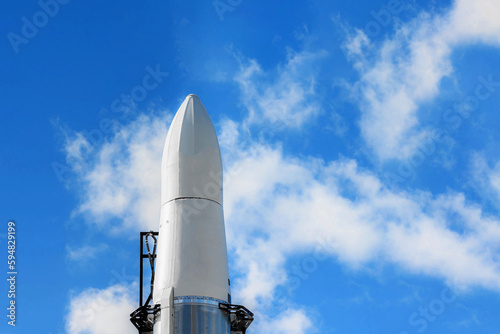 Fototapeta Naklejka Na Ścianę i Meble -  Rocket launch into outer space. Elements of this image furnished NASA.