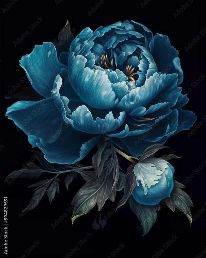 Obraz premium the Beauty of Sea Blue Flowers 