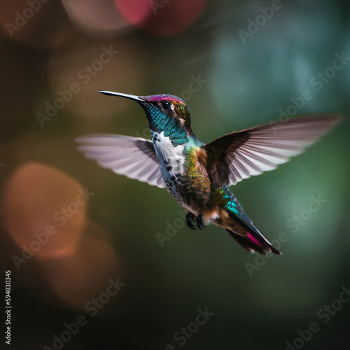 Hummingbirds are small, colorful birds known for their ability to hover in mid-air by rapidly flapping their wings. They are found in the Americas © krit