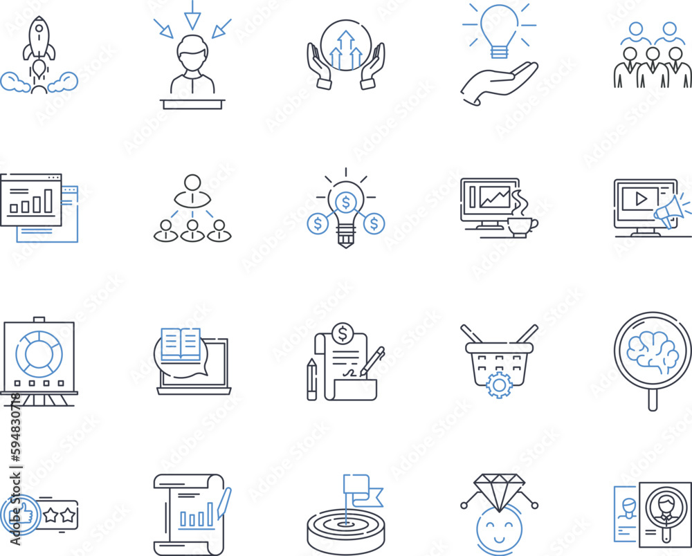 Concept and notion line icons collection. Idea, Understanding, Perception, Cognition, Insight, Interpretation, Meaning vector and linear illustration. Perspective,Thought,Belief outline signs set Concept and notion line icons collection. Idea, Understanding, Perception, Cognition, Insight, Interpretation, Meaning vector and linear illustration. Perspective,Thought,Belief outline signs set