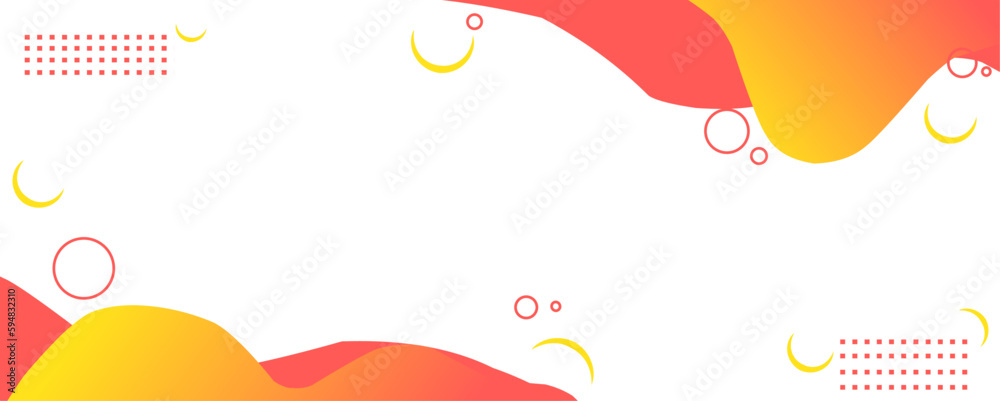 Colorful template banner with gradient color. Background Design with liquid shape abstract style 