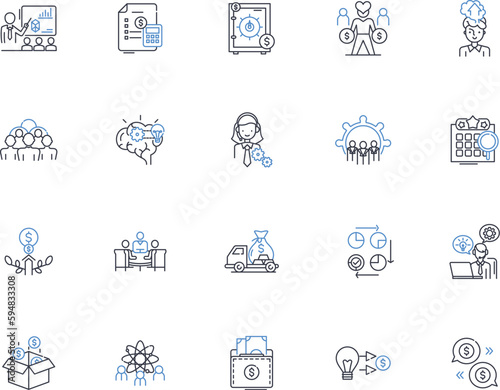 Seize a trade line icons collection. Capture, Seize, Claim, Takeover, Appropriate, Confiscate, Secure vector and linear illustration. Acquire,Annex,Conquer outline signs set