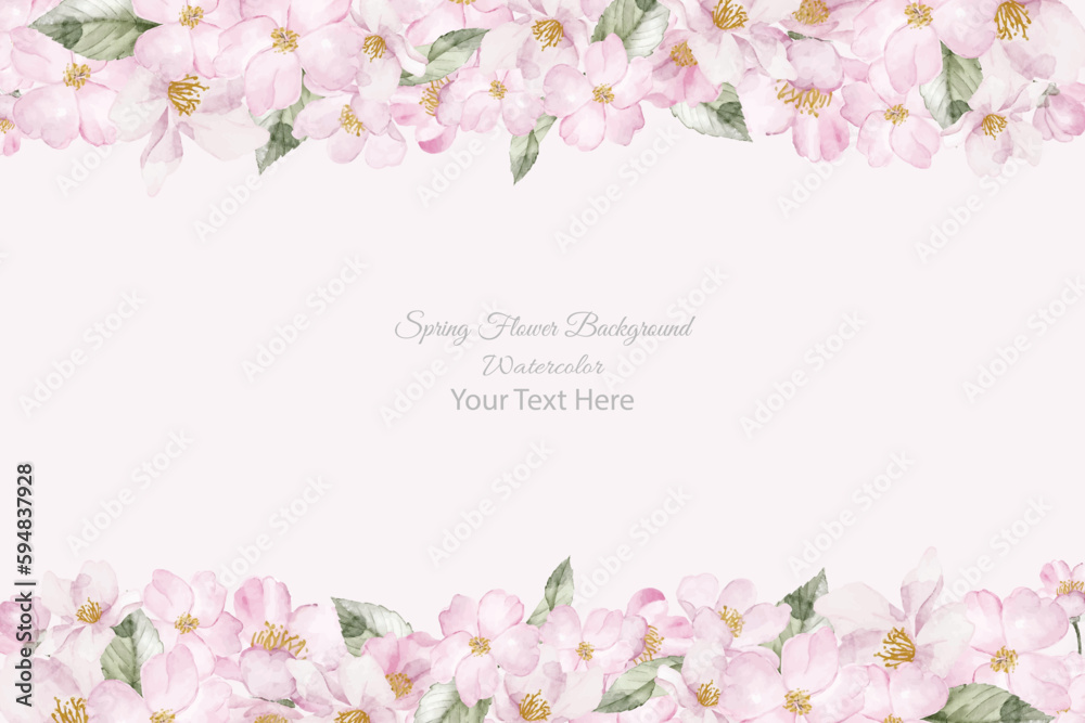 elegant watercolor cherry blossom background