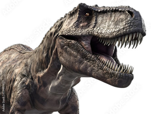 tyrannosaurus rex dinosaur isolated photo