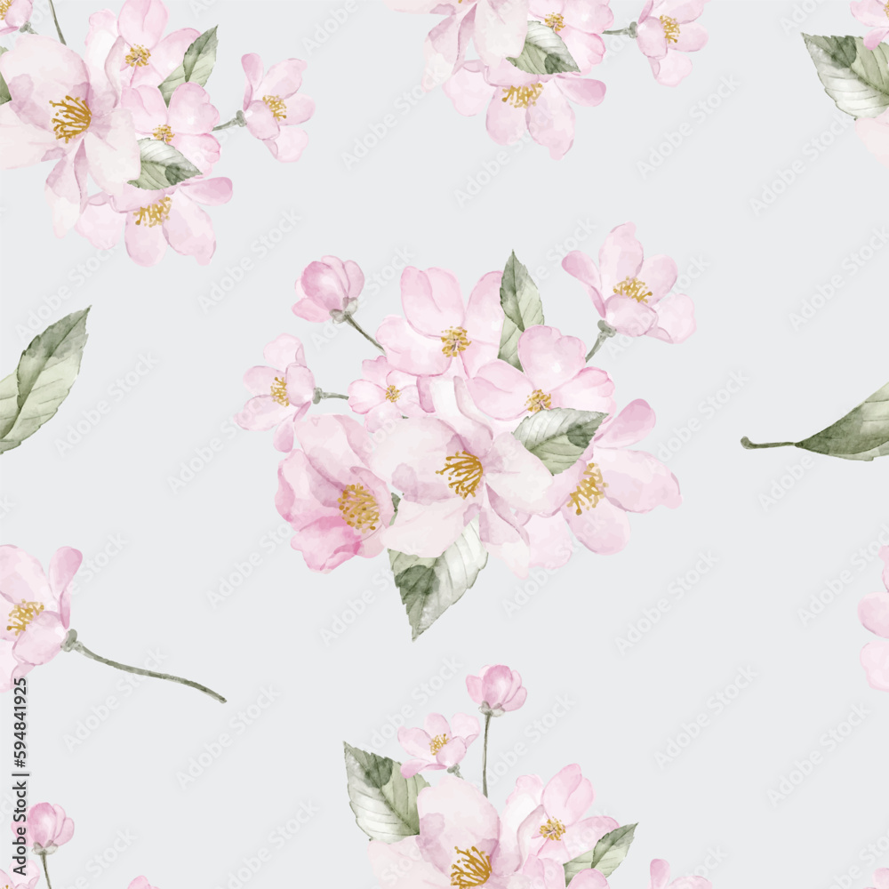 elegant cherry blossom seamless pattern