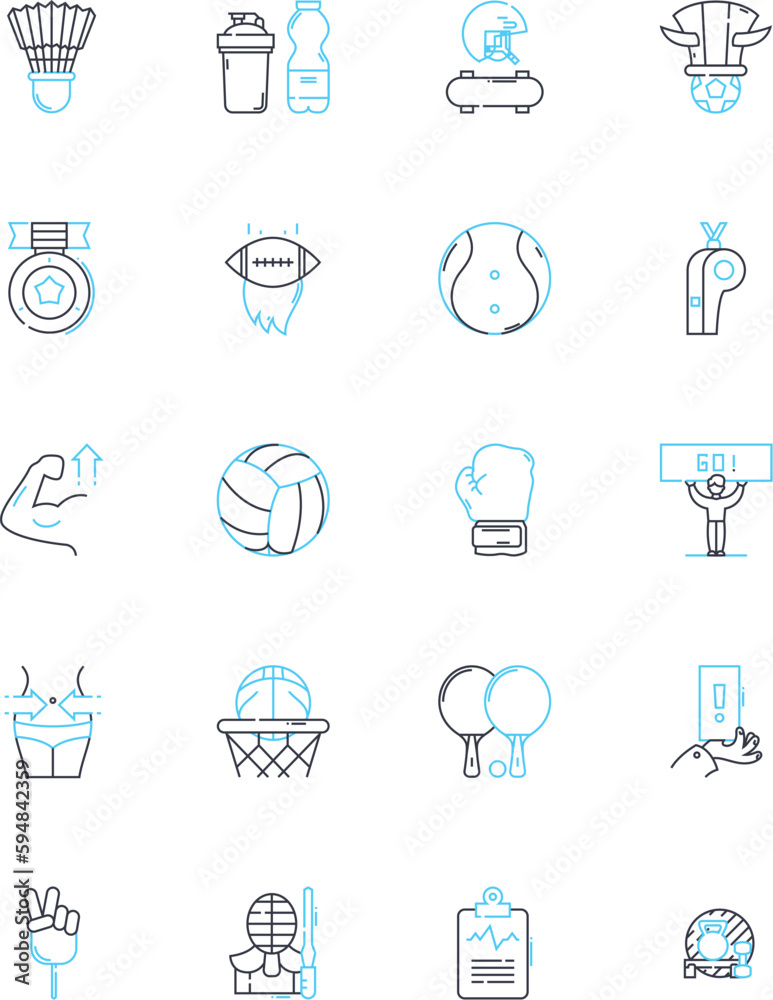 Wellness sector linear icons set. Health, Nutrition, Fitness, Mindfulness, Meditation, Yoga, Wellness line vector and concept signs. Relaxation,Balance,Self-care outline illustrations