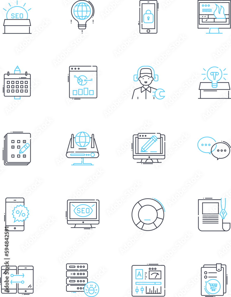 Digital creation linear icons set. Design, Graphical, Animation, Illustration, Modeling, Rendering, Artistic line vector and concept signs. Creative,Digitalization,Imagery outline illustrations Digital creation linear icons set. Design, Graphical, Animation, Illustration, Modeling, Rendering, Artistic line vector and concept signs. Creative,Digitalization,Imagery outline illustrations