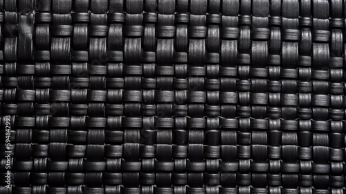 Glass Texture with Wicker Pattern on Black Background