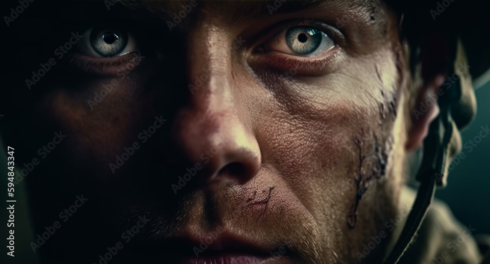 Sadness in the eyes of a young adult generated by AI Sadness in the eyes of a young adult generated by AI