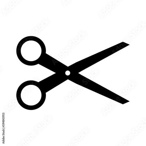 Scissors icon on white.