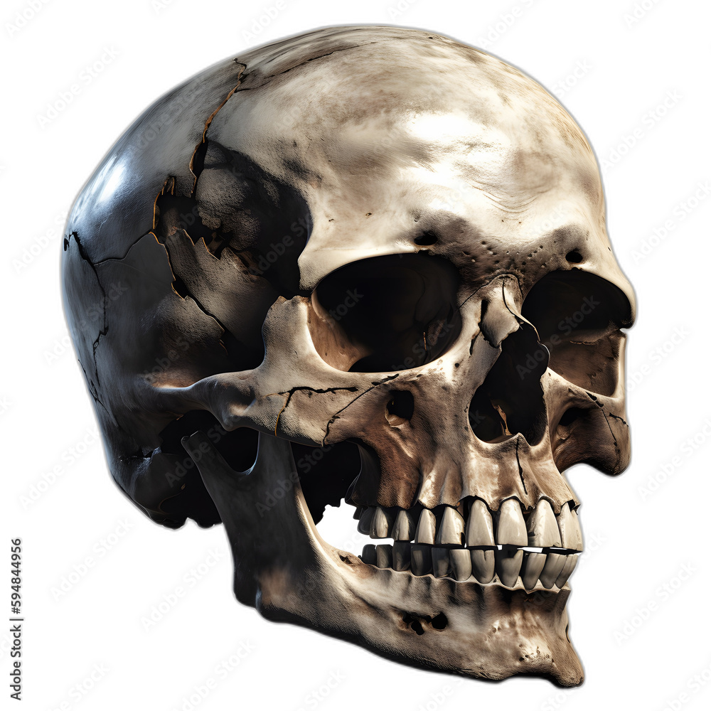 Obraz premium human skull isolated