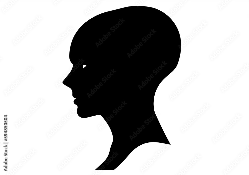 Profile head silhouette