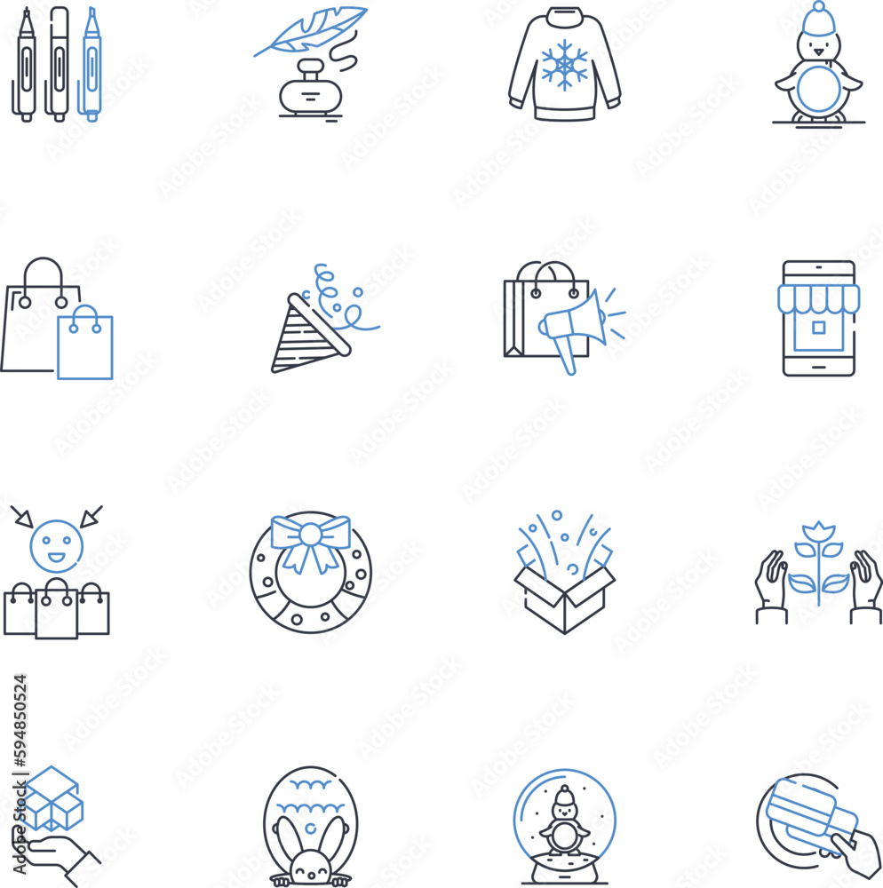 Bonuses line icons collection. Incentives, Rewards, Perks, Compensation, Benefits, Handouts, Prizes vector and linear illustration. Gifts,Commendations,Stipends outline signs set