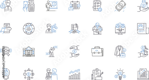 Capital Injection line icons collection. Investment, Funding, Cash, Capital, Boost, Infusion, Stimulus vector and linear illustration. Support,Reinforcement,Assistance outline signs set