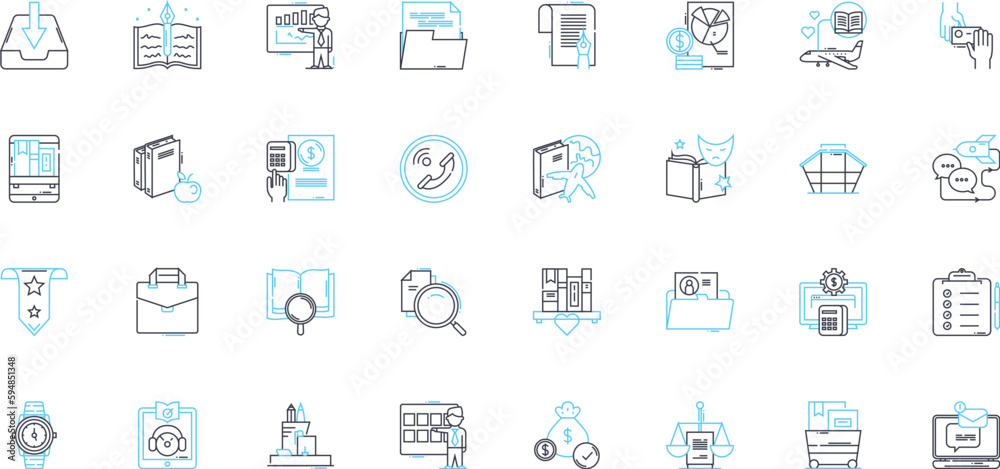 Content writing linear icons set. Copywriting, Blogging, Editing, Proofreading, Content marketing, Brand voice, SEO line vector and concept signs. Headlines,Research,Keywords outline illustrations Content writing linear icons set. Copywriting, Blogging, Editing, Proofreading, Content marketing, Brand voice, SEO line vector and concept signs. Headlines,Research,Keywords outline illustrations