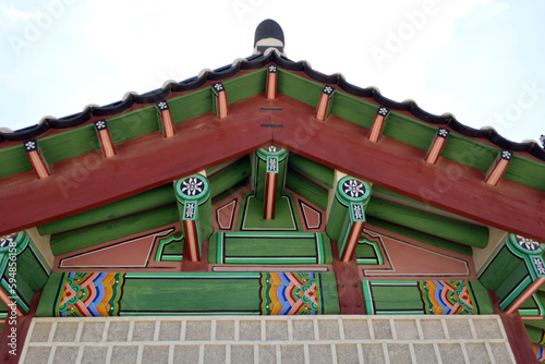 Korean traditional house roof in south korea