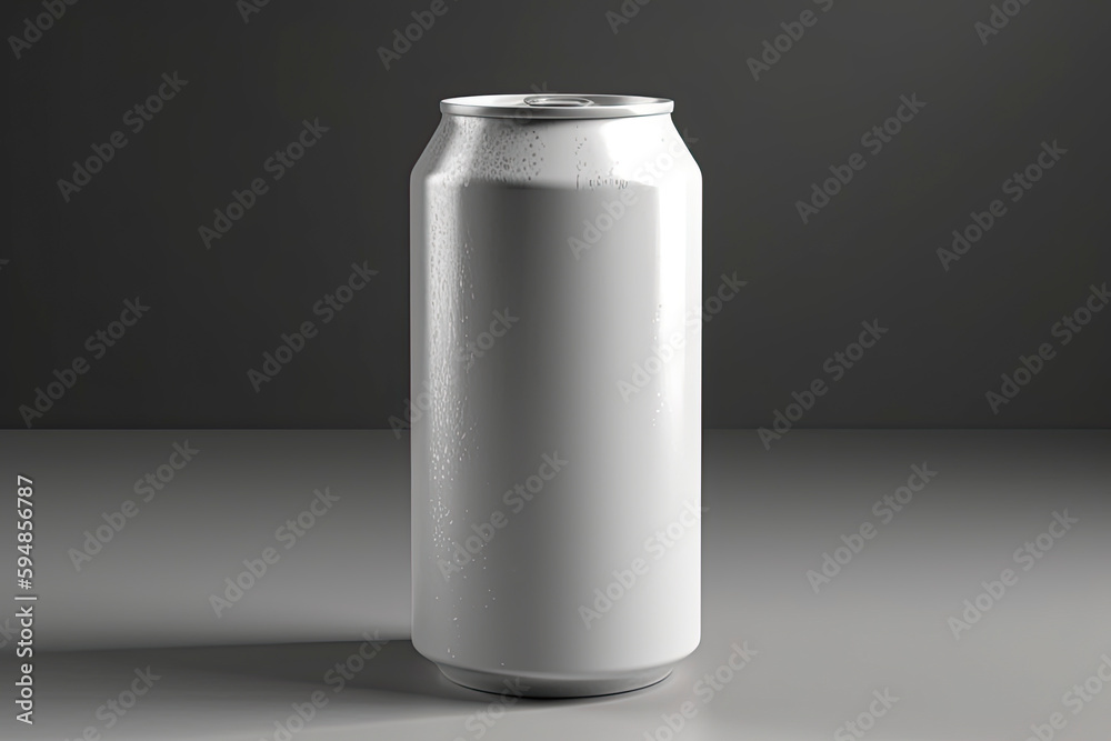 330ml Soda Can White Blank 3D Rendering Mockup 330ml Soda Can White Blank 3D Rendering Mockup