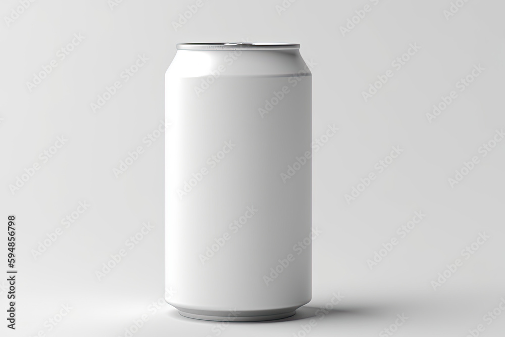 330ml Soda Can White Blank 3D Rendering Mockup 330ml Soda Can White Blank 3D Rendering Mockup