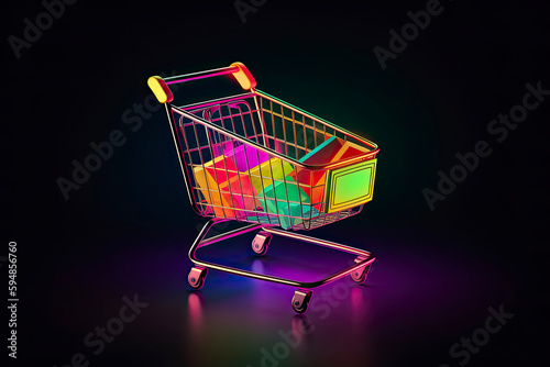 Shopping Trolley, Shopping Online Concept