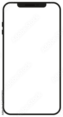 smartphone mockup white screen. mobile phone vector Isolated on White Background. device UI UX mockup. phone different angles views. Vector illustration