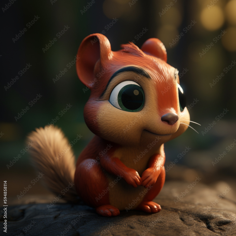 Naklejka premium squirrel in the park