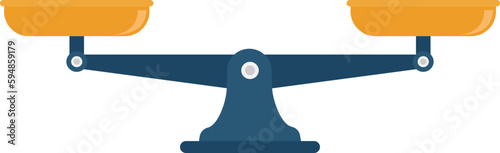 Scales icon in flat style. Libra symbol, balance sign. Vector design element for you project on white background
