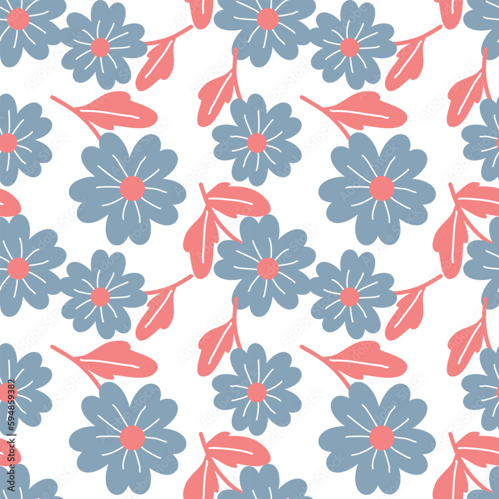 Fototapeta premium seamless pattern with flowers