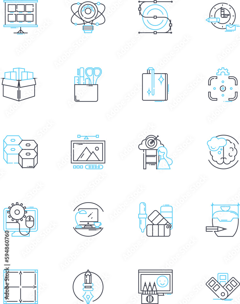 Fine Art linear icons set. Brushstrokes, Gallery, Sculpture, Canvas, Masterpiece, Palette, Easel line vector and concept signs. Classical,Modern,Expressionism outline illustrations Generative AI Fine Art linear icons set. Brushstrokes, Gallery, Sculpture, Canvas, Masterpiece, Palette, Easel line vector and concept signs. Classical,Modern,Expressionism outline illustrations Generative AI