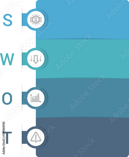 SWOT analysis diagram, infographic template photo