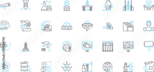 Data analytics linear icons set. Mining, Modeling, Visualization, Collection, Interpretation, Insight, Clustering line vector and concept signs. Regression,Outlier,Prediction outline Generative AI