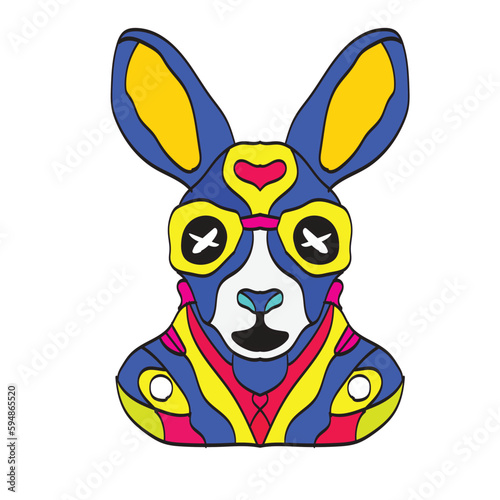 Easter Futuristic  bunny illustration Artwork