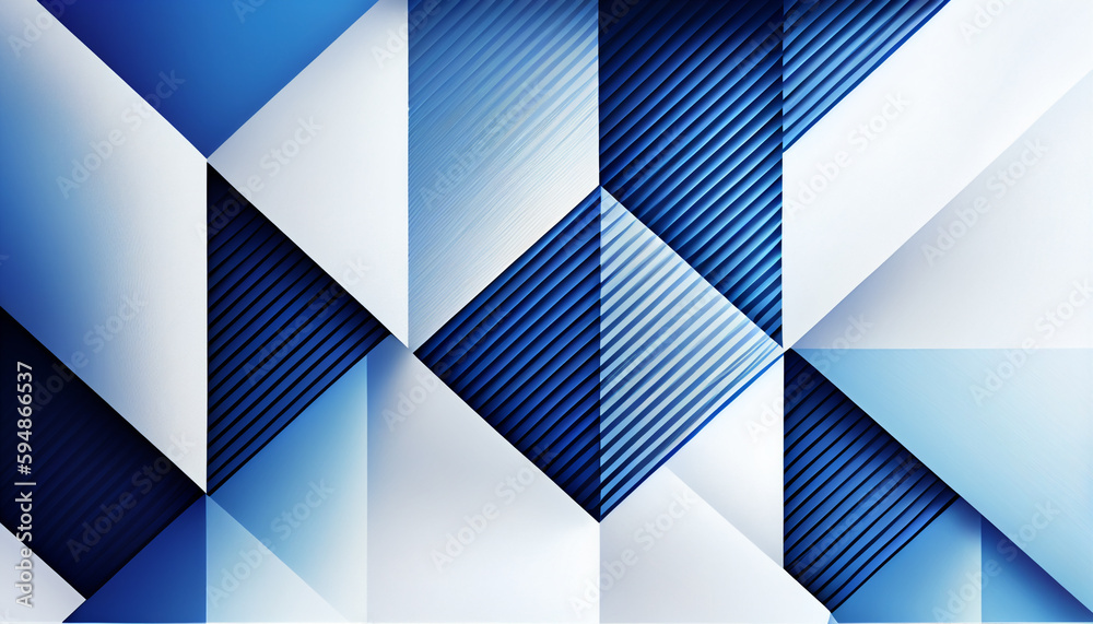 Generative AI, Minimalist Blue and White Geometric Gradient Pattern Generative AI, Minimalist Blue and White Geometric Gradient Pattern