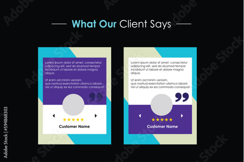 Creative Testimonial banner, Quote ,Social Media Testimonial Banner Template Editable Vector Illustration