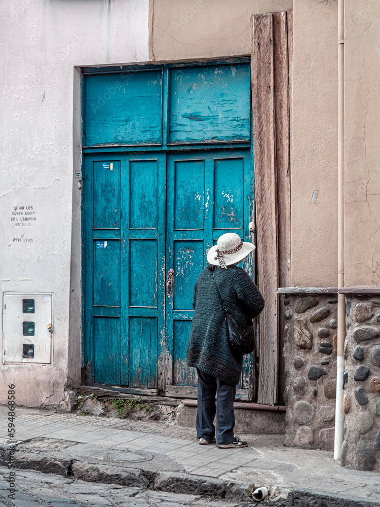 Woman at door