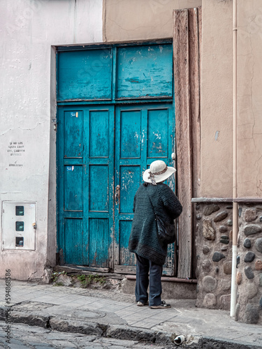 Woman at door