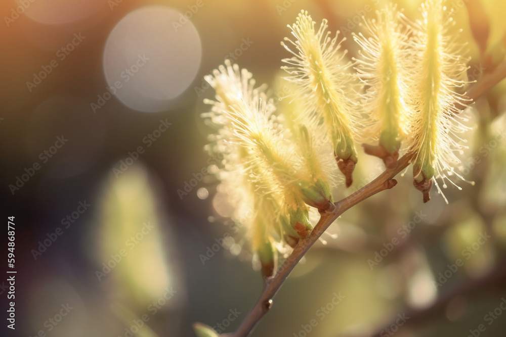 spring on sunny bokeh background, Generative AI spring on sunny bokeh background, Generative AI
