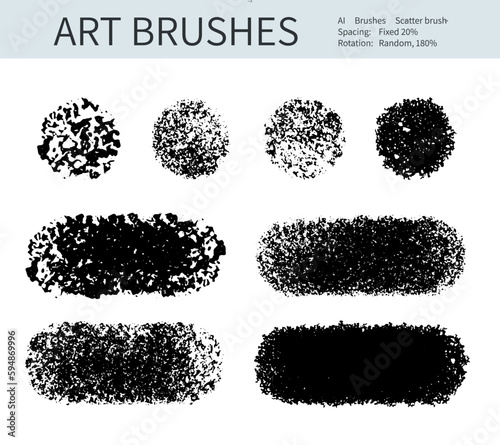 Set of vector grungy graphite pencil art brushes. Pencil texture of various shapes.
