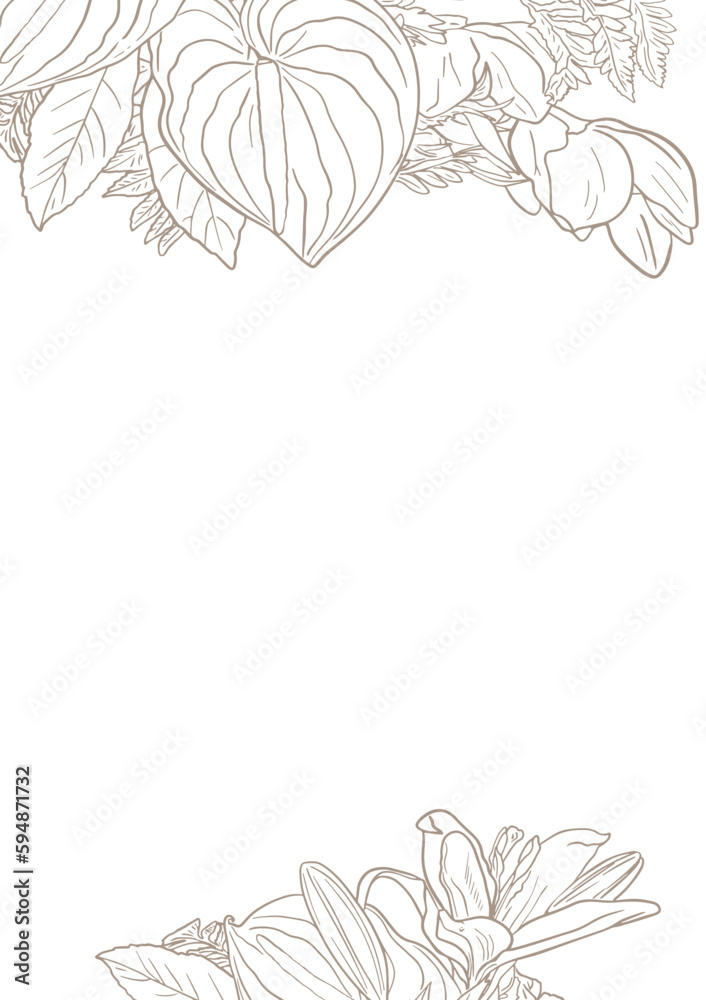 Wedding invitations: flowers, palm, gold, palm leaves, watercolour, minimal vector. Painted wreaths, flower and grass garlands with golden color. Wedding invitations: flowers, palm, gold, palm leaves, watercolour, minimal vector. Painted wreaths, flower and grass garlands with golden color.